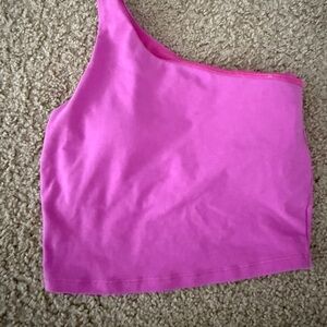 Old Navy Pink One-Shoulder Tank Top